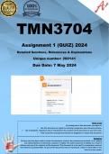TMN3704 Assignment 1 (QUIZ COMPLETE ANSWERS) 1 2024 (200141) - DUE 7 May 2024