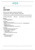 7041-2O-AQA HISTORY-AS-QUESTION PAPER 23May23-PM-Democracy and Nazism: Germany, 1918–1945 Component 2O The Weimar Republic, 1918–1933