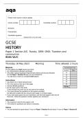 Aqa GCSE History 8145/1A/C Question Paper May2023 Verified.