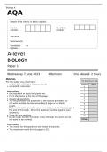 AQA A level BIOLOGY Paper 1 JUNE 2023 QUESTION PAPER