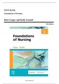 Test Bank For Foundations of Nursing 9th Edition By Kim Cooper, Kelly Gosnell 9780323812030 Chapter 1-41 Unit 1-8  Complete Guide 