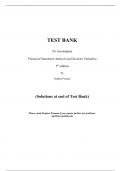 Gain Confidence for Your 2024 Exams with the [Financial Statement Analysis and Security Valuation,Penman,5e] Test Bank