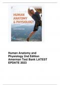 Human Anatomy and  Physiology 2nd Edition  Amerman Test Bank LATEST  EPDATE 2023