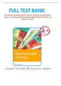 TEST BANK FOR NEEB’S MENTAL HEALTH NURSING 5TH EDITION (2018, GORMAN) / ALL CHAPTERS 1-22