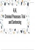 The criminal processes, Trial and sentencing 