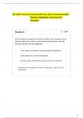HS 320 Test 6 Communicable and Non-Communicable Disease Questions and Correct Answers