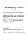 ATI Leadership-Proctored 2023