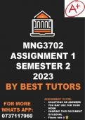 MNG3702 Assignment 1 Semester 2 2023 (Answers)