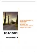 ICA1501 ASSIGNMENT 4 2023