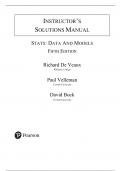 Solution Manual for Stats Data and Models 5th edition by Richard D. De Veaux, Paul F. Velleman, David E. Bock