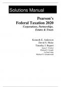 Solution Manual for Pearson's Federal Taxation 2020 Corporations, Partnerships, Estates & Trusts by Timothy J. Rupert, Kenneth E. Anderson