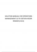 SOLUTION MANUAL FOR OPERATIONS MANAGEMENT 10 TH EDITION HEIZER RENDER (CH13)