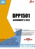 DPP1501 Assignment 5 (COMPLETE ANSWERS) 2023
