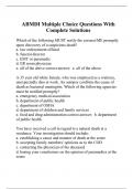 ABMDI Multiple Choice Questions With Complete Solutions