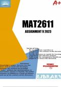 MAT2611 Assignment 9 (COMPLETE ANSWEERS) 2023 - DUE 11 August 2023