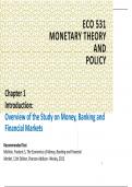 ECO531 - MONETARY THEORY AND POLICY Chapter 1