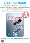 Test Banks For Introduction to Robotics: Mechanics and Control 4th Edition by John J. Craig, 9780133489798, Chapter 1-13 Complete Guide