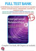 Test Banks For Interpersonal Relationships 8th Edition by Elizabeth Arnold, Kathleen Boggs, 9780323544801, Chapter 1-26 Complete Guide