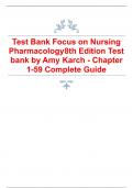 Test Bank Focus on Nursing Pharmacology8th Edition Test bank by Amy Karch - Chapter 1-59 Complete Guide.pdf