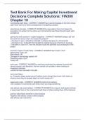 Test Bank For Making Capital Investment  Decisions Complete Solutions: FIN300  Chapter 10
