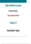 Intermediate Accounting chapter 15 Stockholders Equity slides
