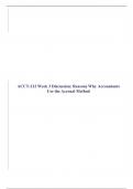 ACCT-212 Week 3 Discussion: Reasons Why Accountants Use the Accrual Method