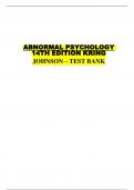 abnormal psychology 14th edition kring johnson test bank