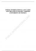 PUBLIC INTERNATIONAL LAW CASES  AND TREATIES SUMMARY VERIFIED  (UNIVERSITY OF SYDNEY)