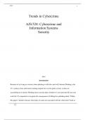 Trends in Cybercrime  AJS/524: Cybercrime and Information Systems Security