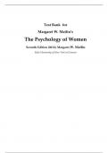 Test Bank   for Margaret W. Matlin’s The Psychology of Women Seventh Edition |COMPRENSIVE COMPANION