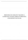 TEST BANK FOR PRINCIPLES OF ATHLETIC TRAINING A COMPETENCY-BASED APPROACH PRENTICE 15TH EDITION 