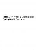 PHIL 347 Week 2 Checkpoint Quiz (100% Correct)