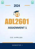 ADL2601 Assignment 1 Due 8 April  2024