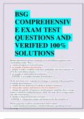 BSG  COMPREHENSIV E EXAM TEST  QUESTIONS AND  VERIFIED 100%  SOLUTIONS Brinker International operates restaurants in several different segments of the casual dining market. This is a. a relatively high level of diversification. b. an example of product di
