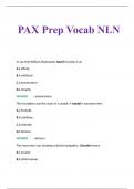 PAX Prep Vocab NLN 2023/2024