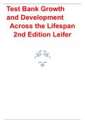 Test Bank  for Growth and Development Across the Lifespan 2nd Edition Leifer.pdf