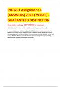 INC3701 Assignment 4 (ANSWERS) 2023 (793615) - GUARANTEED DISTINCTION