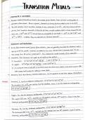 AQA A-Level Chemistry Handwritten Notes – Inorganic Chemistry II (A2/Year 13)