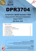 DPR3704 Assignment 1 (COMPLETE ANSWERS) Semester 1 2024 