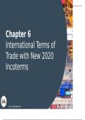 Chapter 6 International Terms of  Trade with New 2020  Incoterm