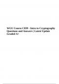 WGU Course C839 - Intro to Cryptography: Questions With Answers | Latest Graded A+ (2023/2024)