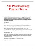 ATI Pharmacology Practice Test A