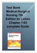 Test Bank Medical-Surgical Nursing 7th Edition by Linton Chapter 1-63 complete Guide