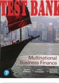 TEST BANK for Multinational Business Finance 15th Edition David Eiteman, Arthur Stonehill & Michael Moffett. ISBN 9780134796673. (All 18 Chapters).