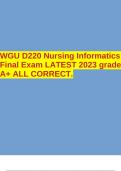 WGU D220 Nursing Informatics Final Exam LATEST 2023 gradedA+ ALL CORRECT.