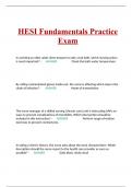 HESI Fundamentals Practice Exam 2023/2024