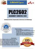 PLC2602 Assignment 1 (COMPLETE ANSWERS) Semester 2 2024 (751936) -DUE 19 August 2024