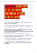 CHSO 404 QUESTIONS  WITH VERIFIED  SOLUTIONS LATEST  UPDATE 2023