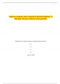 Business Analytics Data Analysis & Decision Making, 7e Albright, Winston (Solution Manual)2023.