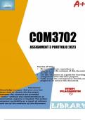 COM3702 Assignment 3 (PORTFOLIO) Semester 2 2023